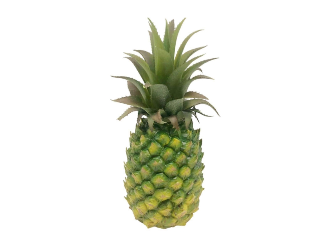 Escultura Artificial de Abacaxi para Decoração Casamento, Quarto Ou Armário, Cor Verde, 9cm X 23cm BRILVIBERA