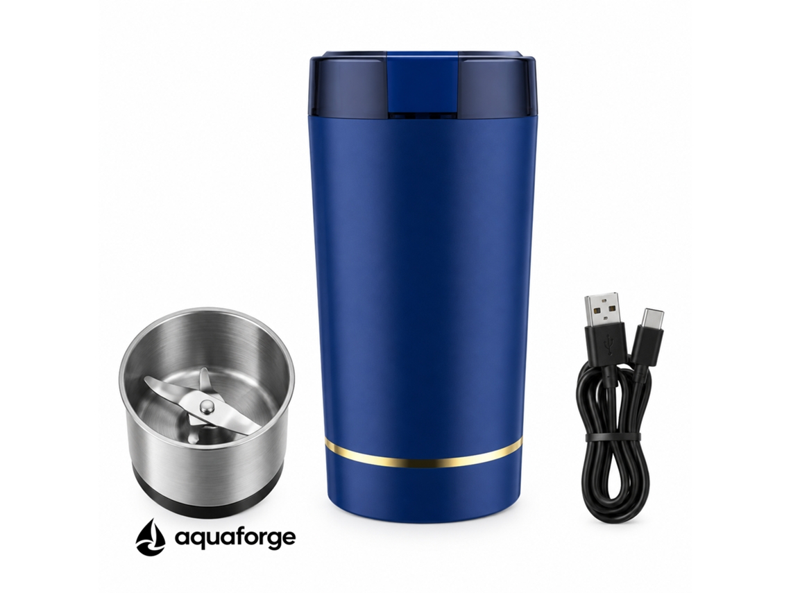 Moinho Elétrico De Café Aquaforge Com 80 G E 40 W Para Café, Azul