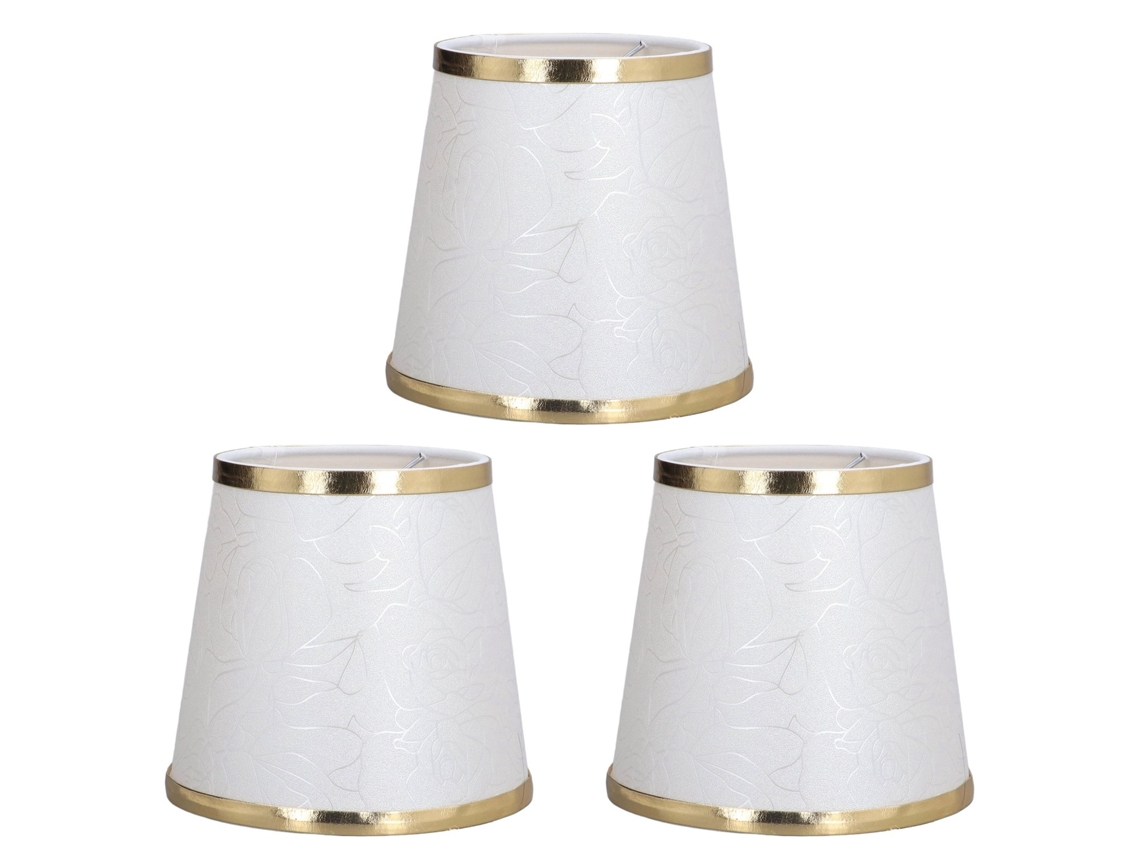 Conjunto de 3 Abajur de Lustre Feito à Mão com Segurança e Anti poeira para Lâmpadas E14 15x14x11cm S/MARCA