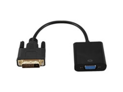 Adaptador Lurelia Cabo DVI para VGA, 1920x1200, 1920x1080, 1080p, 25 pinos, 15 pinos, 26 cm, preto