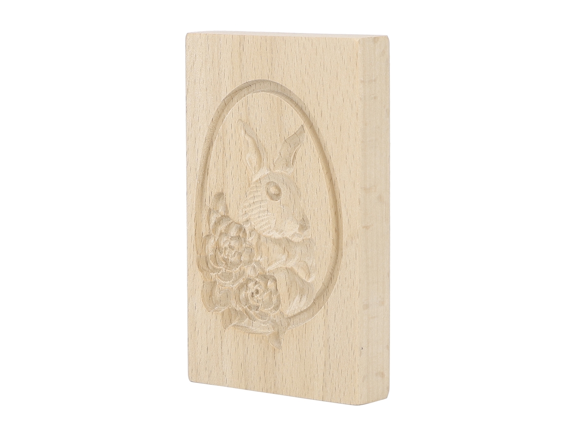 Moldes De Biscoitos De Madeira Com Desenhos De Coelho E Flor Reutilizáveis Laváveis Para Confeitaria Em Casa