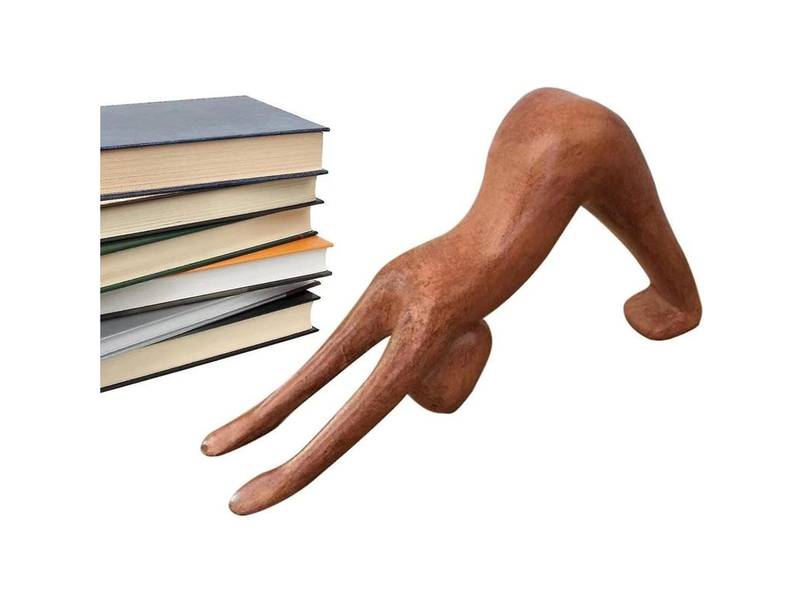 Figura de Yoga em Madeira Natural, Escultura de Meditação, Decoração de Mesa, Presente para Amantes de Ginástica