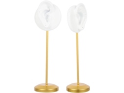 Organizador Brincos Resina Metálica Elegante Resistente Conjunto 2 Peças Guardar Liga GOKOCO