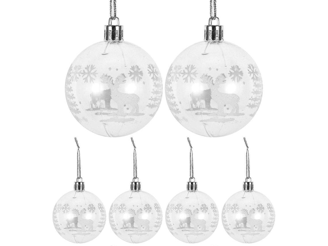 Bolas De Natal Transparentes Com Design De Alce Para Árvore De Natal Olysi Shop