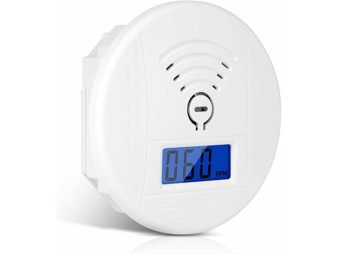 Detector Inteligente De Monóxido De Carbono Com Visor Lcd, Botão De Teste E Indicador Led, Em Conformidade Com A Norma En 50291(1 Unidade)