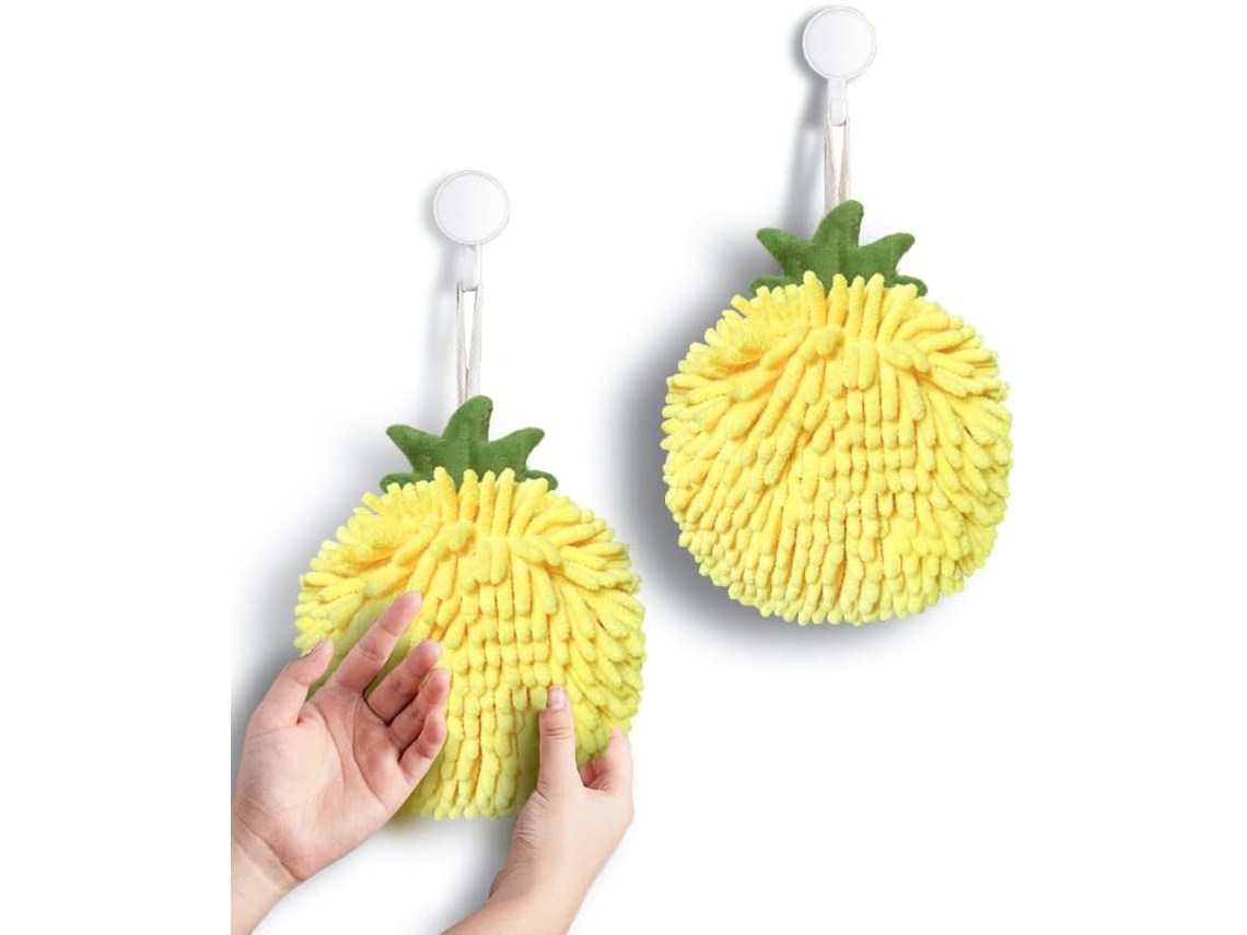 Toalhas Decorativas com Tema de Frutas, Pacote com 2 Unidades, Macias para Banheiro AQUAFORGE