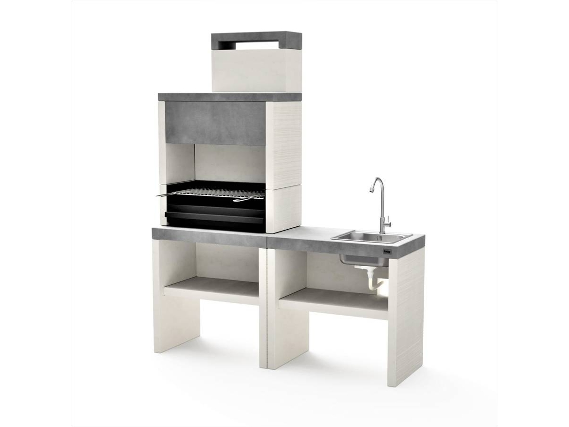 Churrasqueira TUOZI Conjunto Modulo Bancada Plan (156x47x192cm)