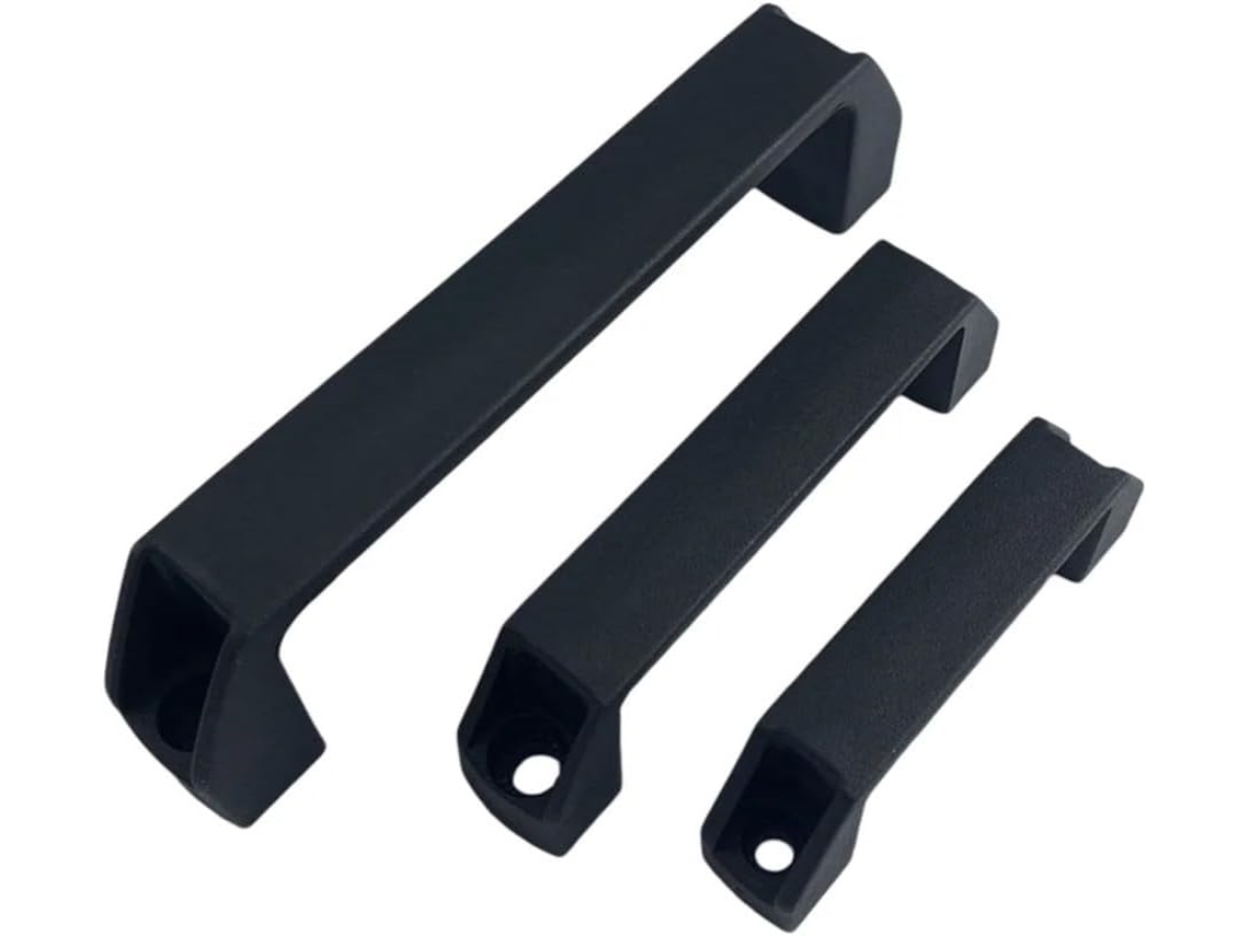 Conjunto De 2 Puxadores Nylon Espesso Para Portas Armários, Puxadores Industriais De Plástico Preto, Puxadores Para