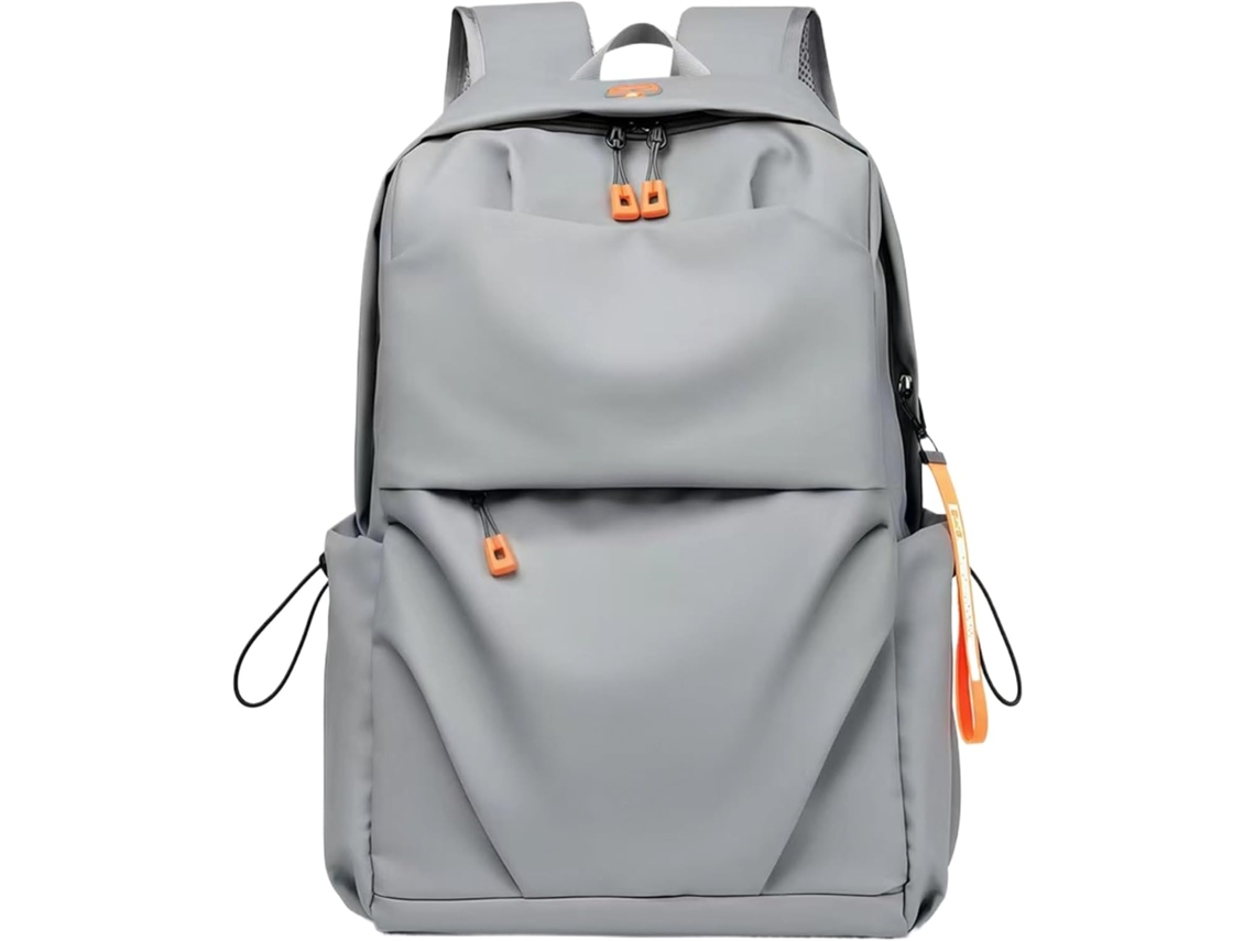 Mochila Laptop 14 Polegadas Impermeável Com Usb E Porta-fones Cinza