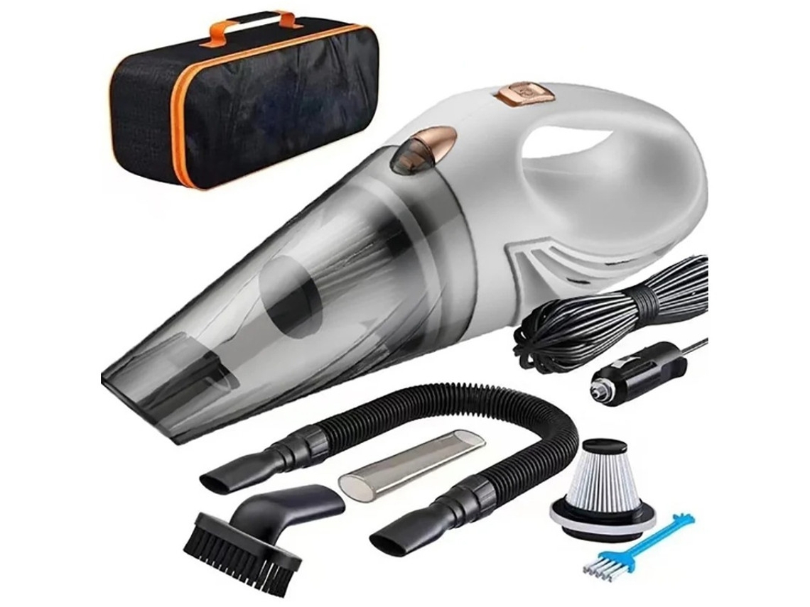 Aspirador de pó portátil Yizhood High Power 12V Aspirador de pó portátil para carro com plugue branco