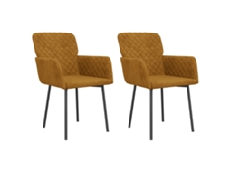 Maison Exclusive - Cadeiras De Jantar 2 Pcs Veludo Castanho