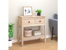 Vidaxl Mesa Consola 75x35x75 Cm Madeira De Pinho Maciço