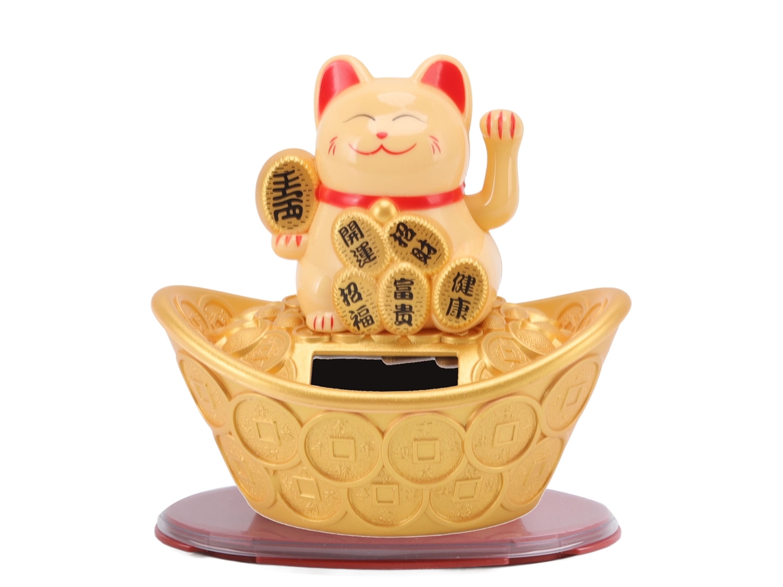 Ornamento Gato da Sorte Solar LAXISCREED