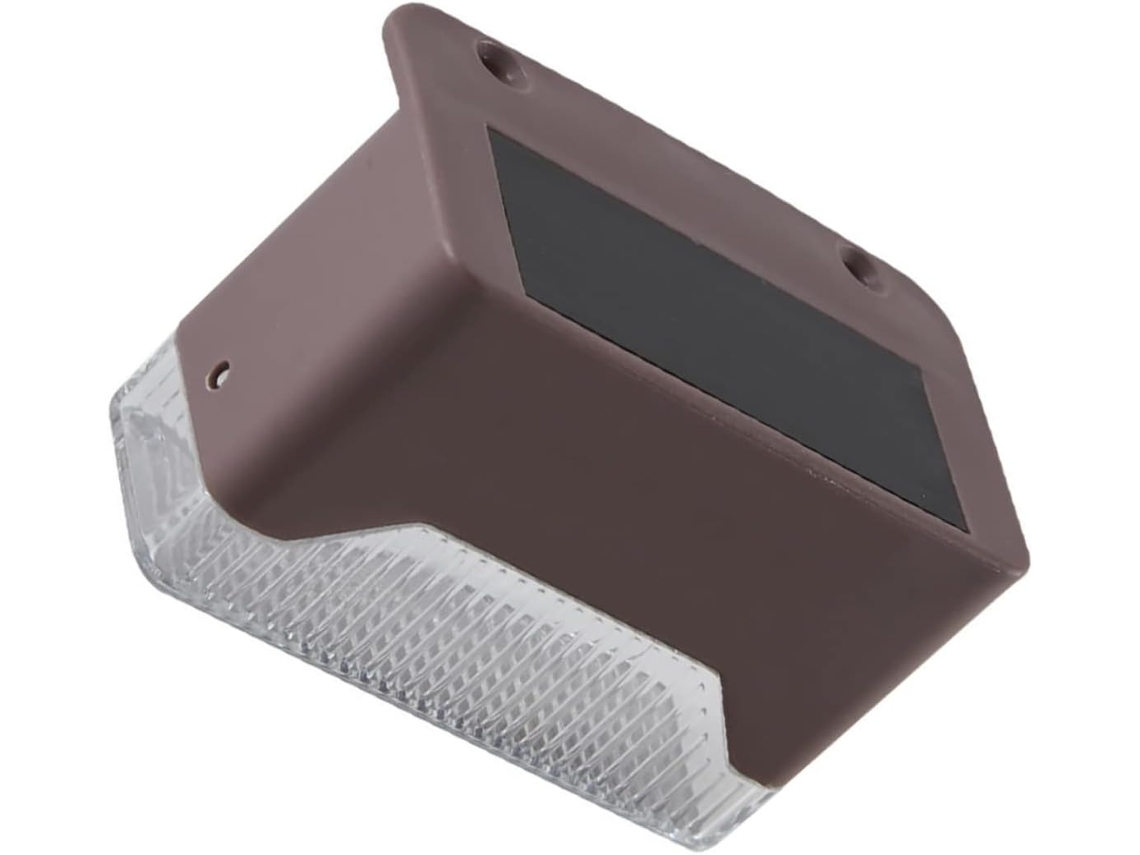 Luminária De Parede Solar Led À Prova D'água, Luminária De Jardim Compacta, Luz Branca Quente, Montagem Adesiva.
