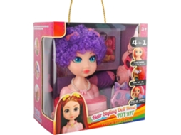 Cabeça De Cabeleireiro E Maquiador Infantil, Brinquedo Para Estilizar Cabelo Com Acessórios Conjun Vayotoy