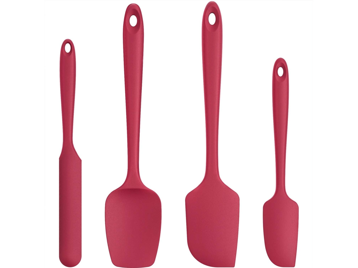 Espátulas De Silicona - 4 Piezas - Resistentes Al Calor 315℃ - Rojas