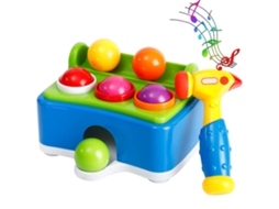 Ats brinquedo de Golpe para Bebês e Crianças com Música e Luzes, Martelo e Bola, Inteligência, Exercício de Força, Presente Infantil