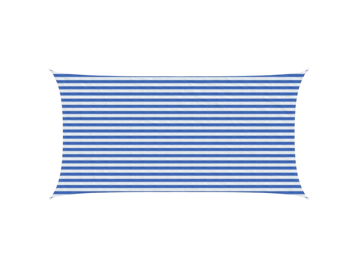 Conjunto 1 Vela De Sombra Vidaxl Azul Polietileno De Alta Densidade (2,5 X 5 M)