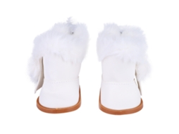 Mali bota de Neve Pelúcia Mini para Boneca 18 Polegadas Acessório Branco