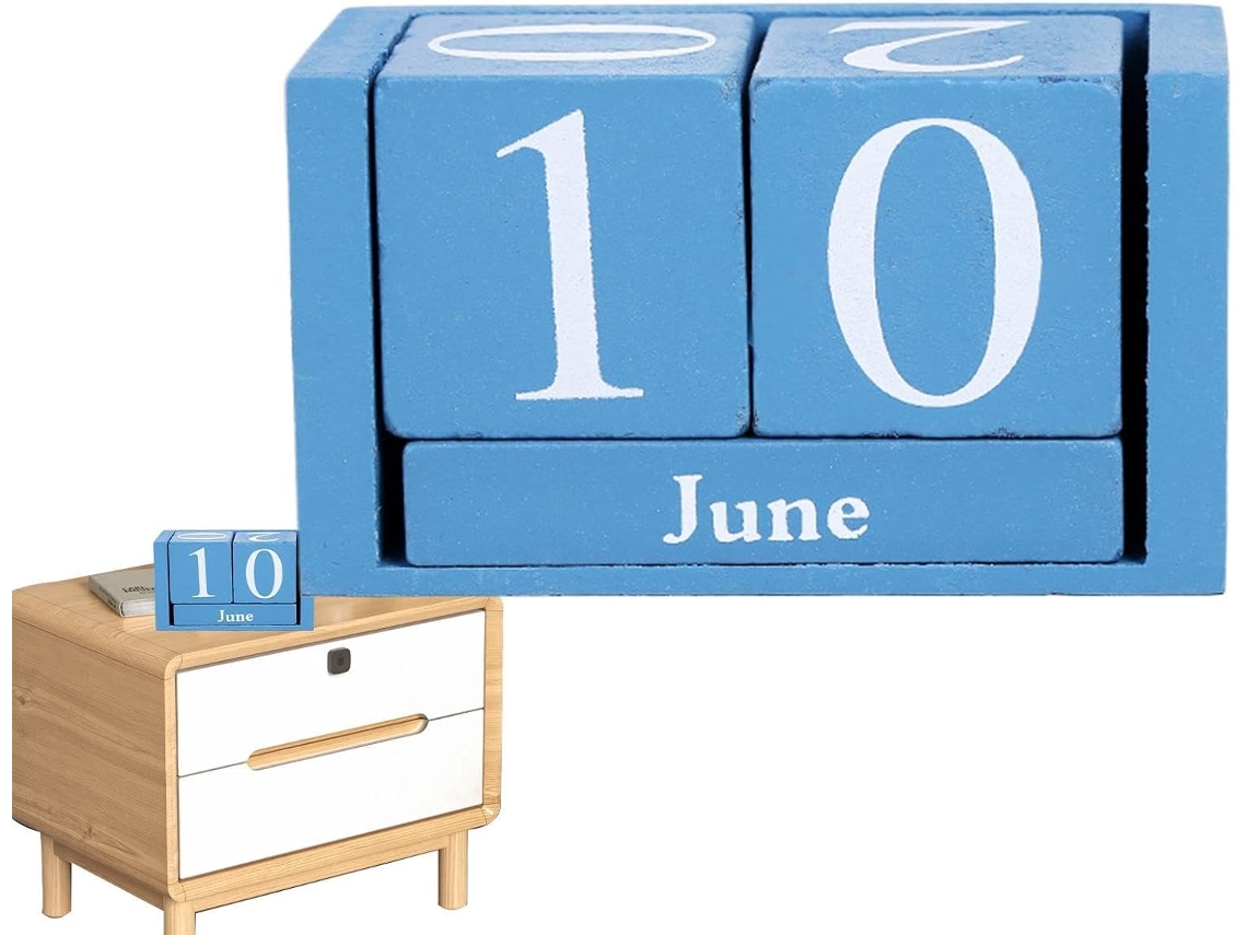 Blocs De Calendrier En Bois Decoração Simples Mois Data Rustique Ferme