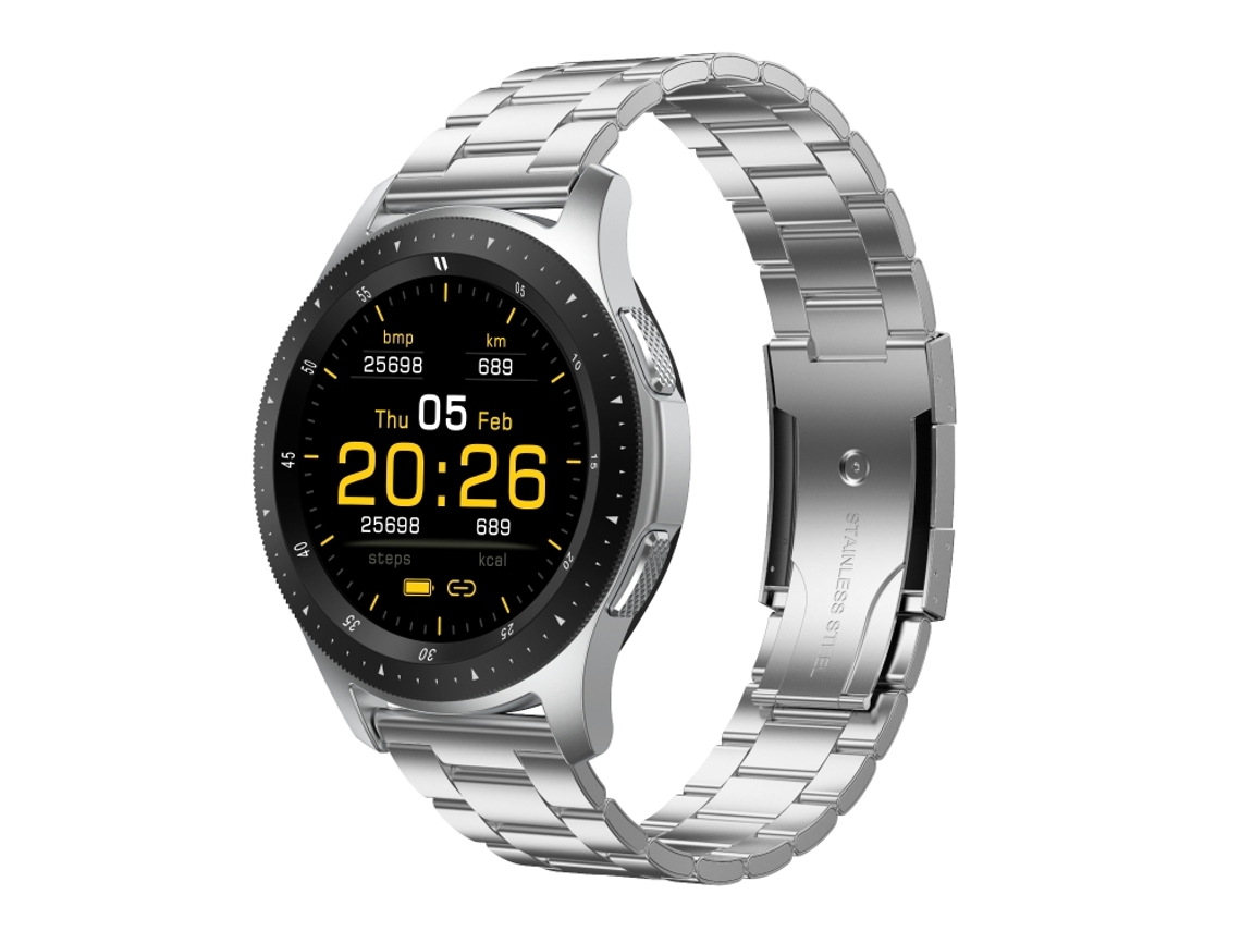 Pulseira Inteligente Halinuia Aço Modelo W68 (tela Touch 1,54" Ip67, Chamadas Bt, Oxigénio Sanguíneo, Monitoramento Frequência Cardíaca)