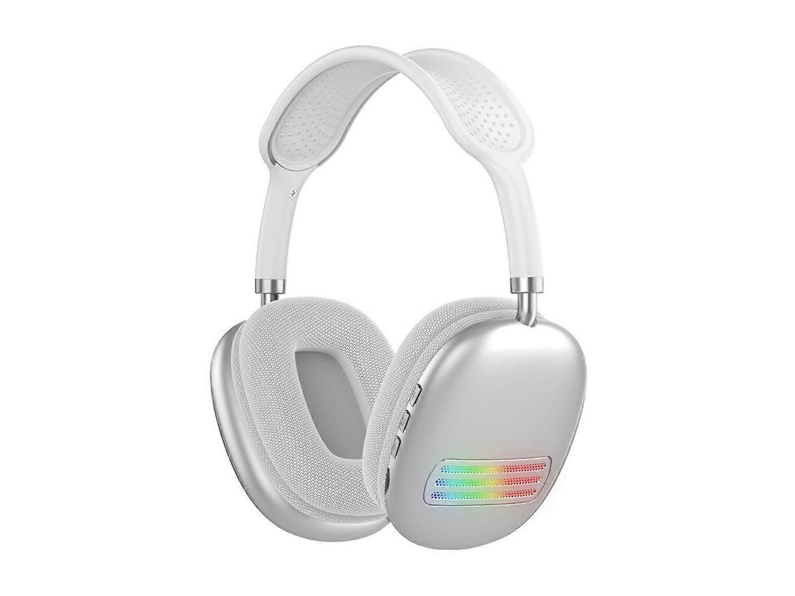 Fones De Ouvido Gamer Bluetooth Com Luzes, Modelo Mais Recente De 2025, Sem Fio, Com Microfone Branco Brilvibera
