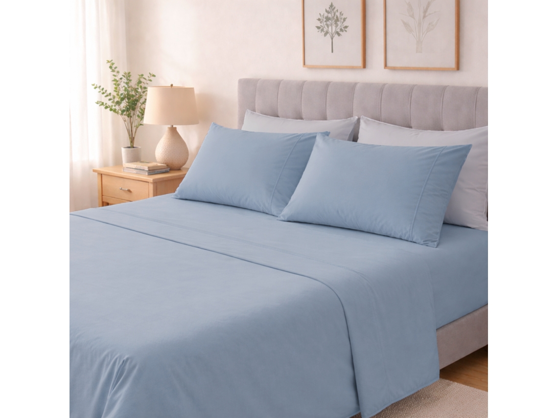 Jogo De Cama Petal Touch Premium - Azul