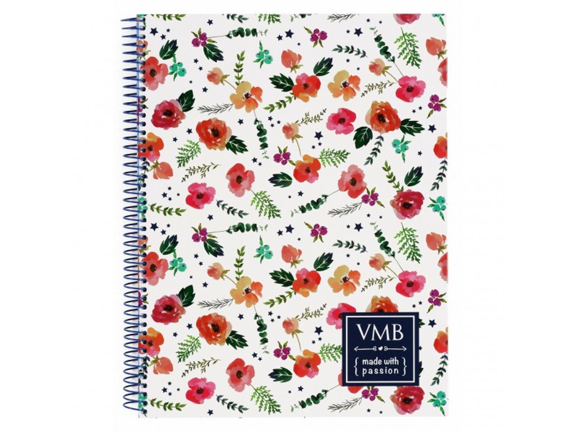 Bloco A4 Quadriculado Flowers Vmb