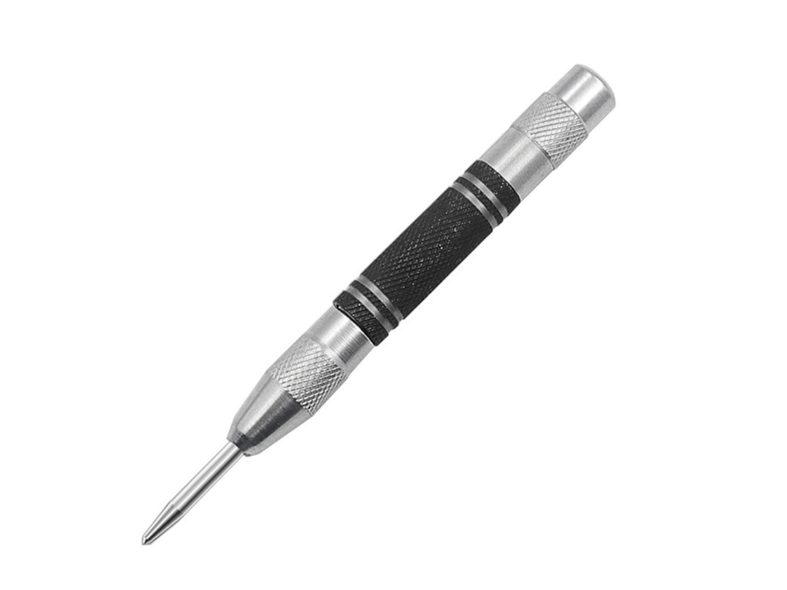 Perforador Central Automático De Metal De 128mm De Alta Precisión, Herramienta Perforadora, Rompeventanas, Negro Plateado