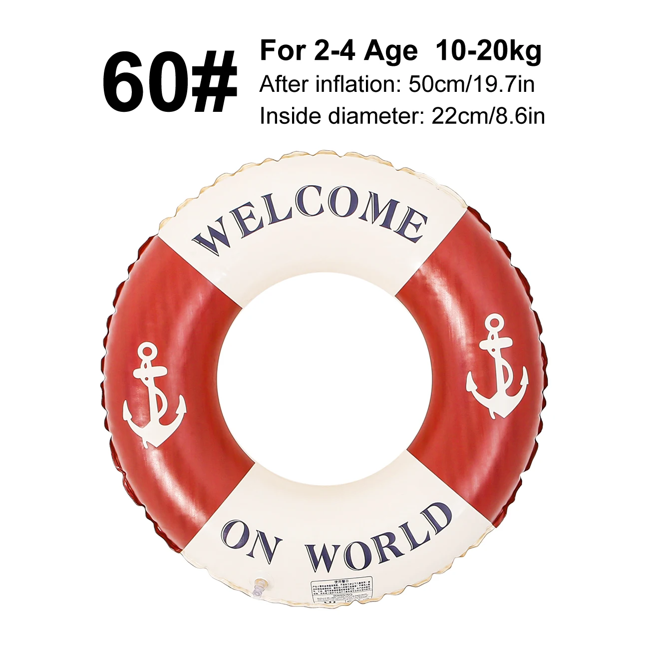 (vermelho 60) Boia Salva-vidas Feminina Com Design Retrô De Âncora, Barco A Remo Flutuante Para Piscina, Corrimão Para Adultos