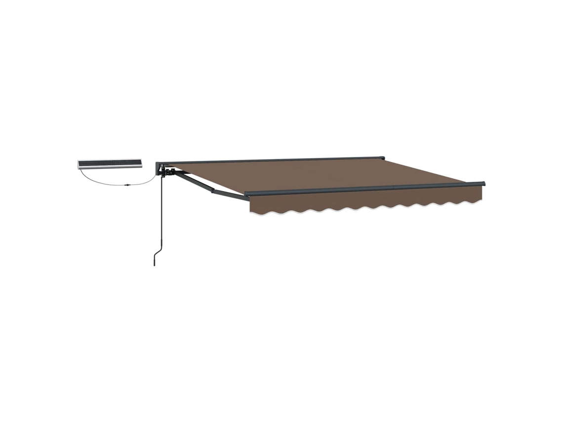 Conjunto 1 Toldo Retrátil Elétrico Vidaxl Antracite Alumínio (3,5 X 2,5 M)