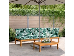3 Pcs Móveis De Paletes P/ Jardim C/ Almofadões Acácia Maciça Dkd Home Decor