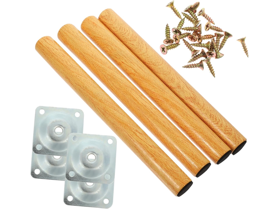 Extensores De Pés Mesa Madeira Ajustáveis 30cm, Conjunto De 4 Peças Para Substituição Pés Móveis Em Madeira Maciça Mesas
