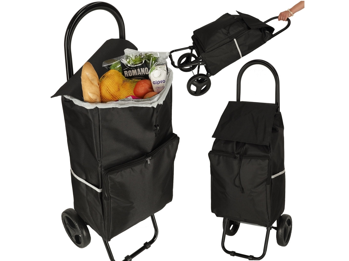 Mala De Compras Dramaten Com Rodas, 100 Cm, Cinza, Para Transportar Compras E Objetos Conforme Indicado