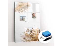 Quadro Magnético Folhas Douradas Para O Escritório Espelharte (60x90 Cm)