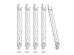 Rebe bombilla Halógena R7s 300w 118mm Luz Blanca Cálida 2800k para Iluminação de Segurança Paisagística Pacote de 5
