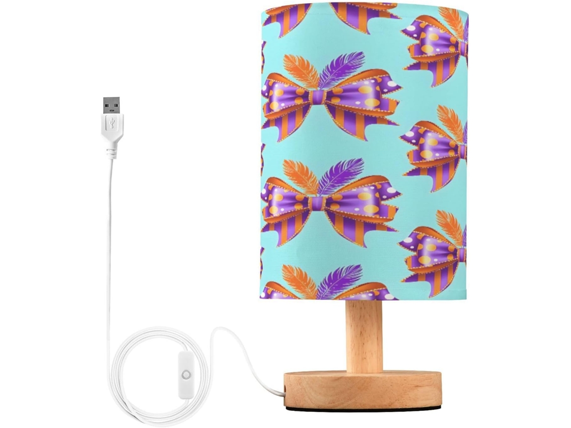 Abajur De Cabeceira Em Formato Nó Para Quarto, Com Portas De Carregamento Usb C, Luminária De Mesa Cabeceira, Luminária