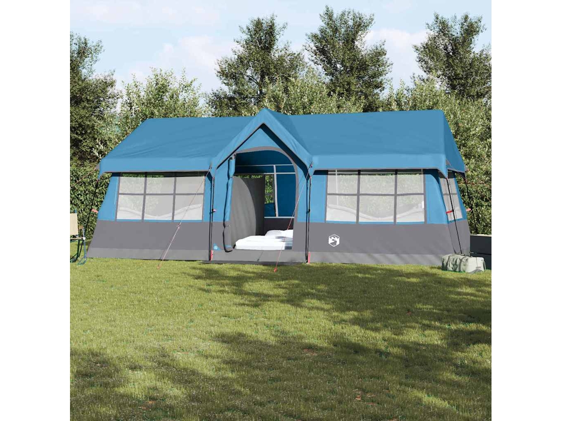 Vidaxl Barraca Familiar Com Telhado Azul E Cinza 622 X 295 X 238 Cm