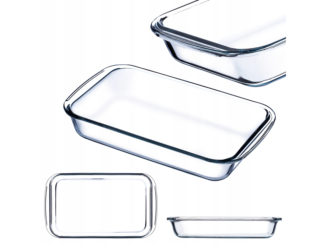 Fuente Para Hornear Pequeña Rectangular De Vidrio Kadax 1l