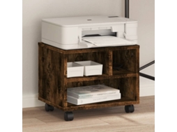 Vidaxl Suporte Para Impressora Com Rodas 41x32x34,5 Cm Carvalho Fumado