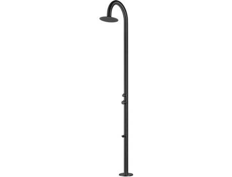 Chuveiro de Piscina SINED Doccia Palau Nera (Aço Inoxidável - 243,9x25x54,5 cm - Preto)