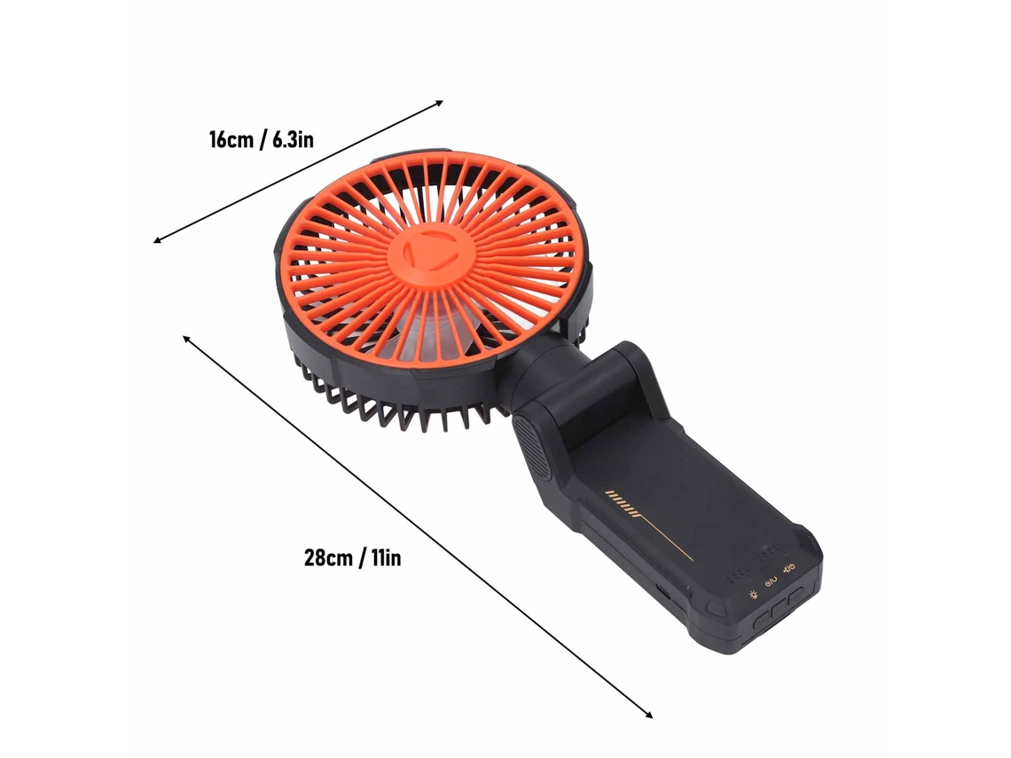 Laxiscreed Ventilador Clip-on De 5 Polegadas Com 4 Velocidades E Led De 3 Níveis De Brilho