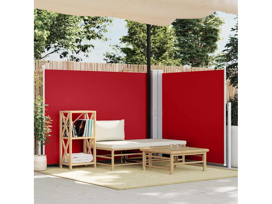 Vidaxl Toldo Lateral Retrátil 140x1000 Cm Vermelho