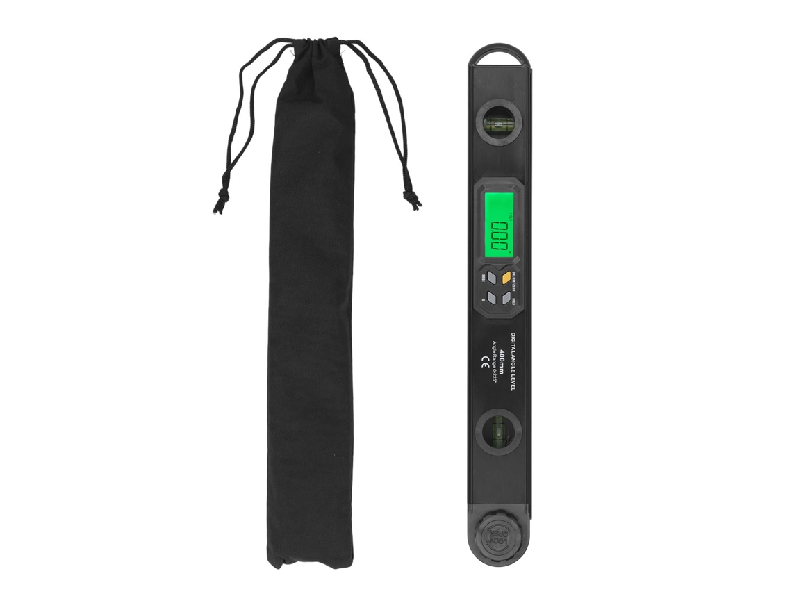 Régua Digital De Ângulo Lcd 400mm Em Alumínio Para Carpintaria Nível Finder Protractor