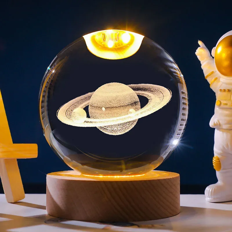 Bola de Cristal de 60mm com Gravação a Laser 3d MDUG (estilo 9 60mm)