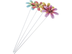 Conjunto De 4 Enfeites De Jardim Com Plugue, Estacas Decorativas Para Flores, Decoração De Jardim Ex Gokoco