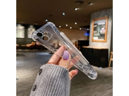 Capa Transparente Fluorescente Para Iphone 17 Pro Com Alça De Pulso, Simples, Macia E Resistente A Quedas.