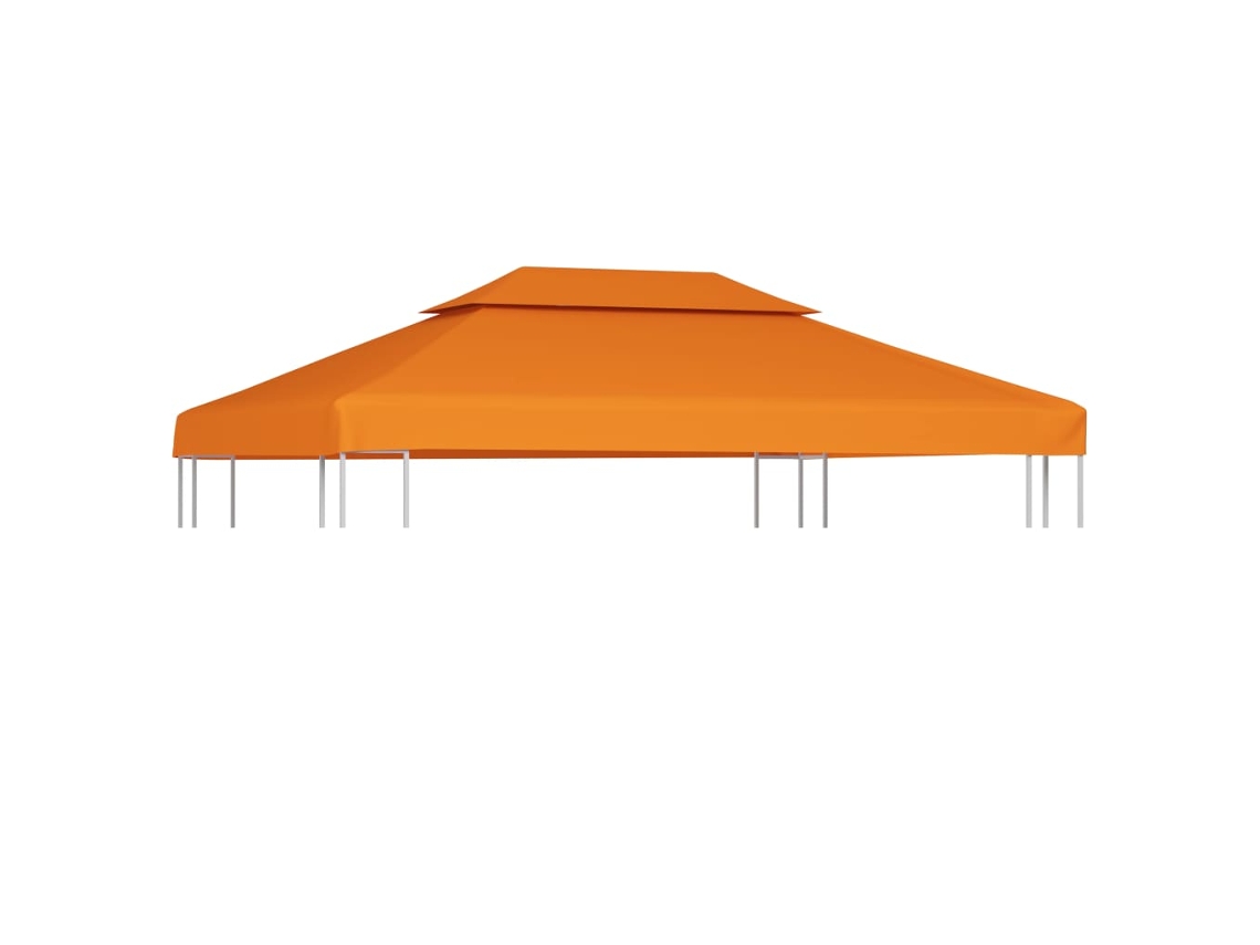 Vidaxl Cobertura De Substituição P/ Gazebo 310 G/m² 3x4 M Laranja