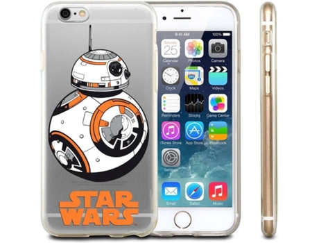 Capa iPhone 6, 6s, 7, 8  STARS Star Wars Laranja