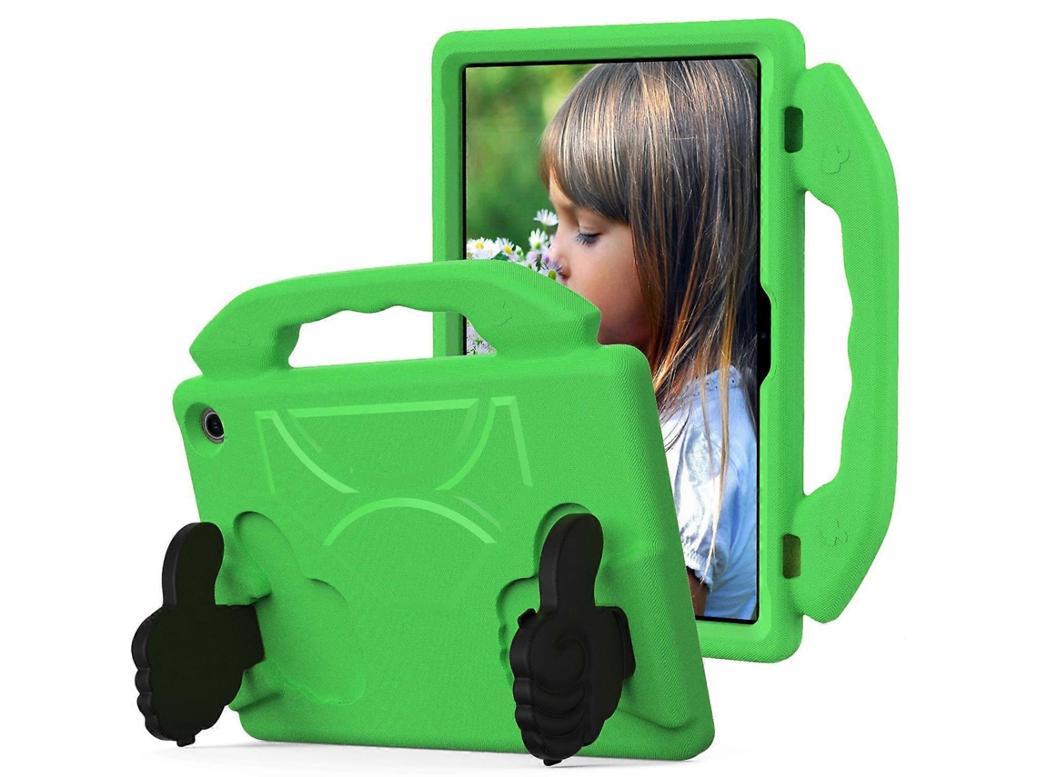 Capa protetora Hengrongshen para tablet Amazon Fire Max 11, capa de EVA à prova de choque para crianças com suporte, verde
